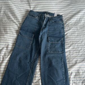 Men's Blue Denim Cargo Jeans